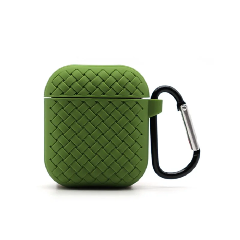 

Soft Silicone Woven pattern Case For Apple Airpods 1/2 Shockproof Cover For AirPods 2 Earphone Cases for Air Pods Protector Case