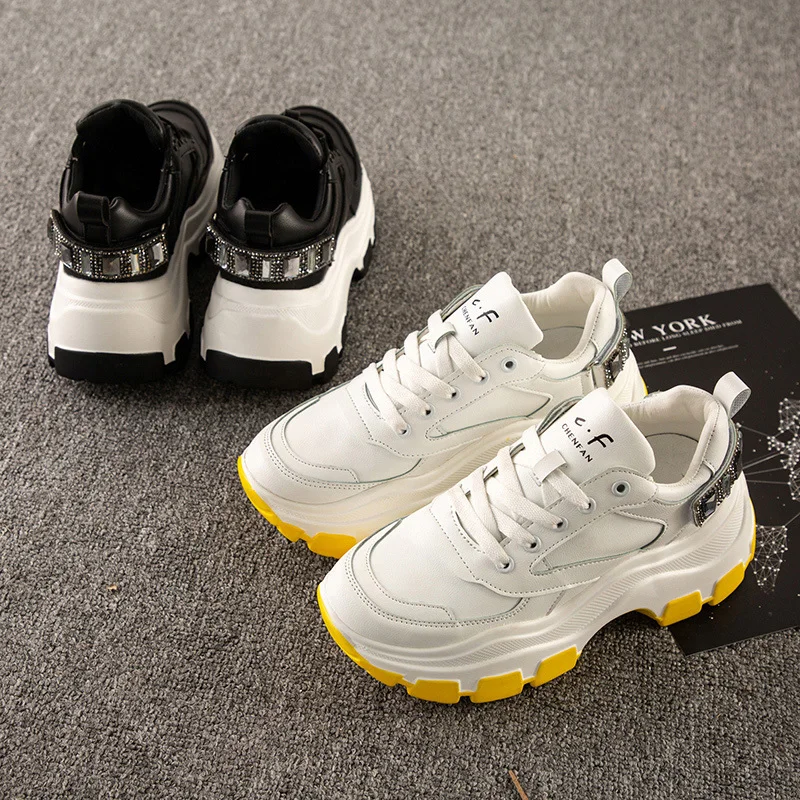 Модные женские кроссовки на высокой платформе женская обувь для бега дизайнер