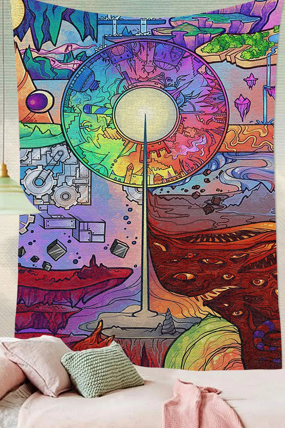 Открытки Simsant Таро гобелен хиппи смело девушка Луна Звезда искусство настенный