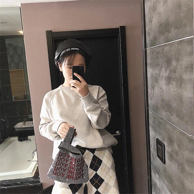 

Luxury Tote Bag Woman Handbag New Design Fashion Shiny Diamond Letters Girls Evening Party Bag Casual Handbags Purses Clutch