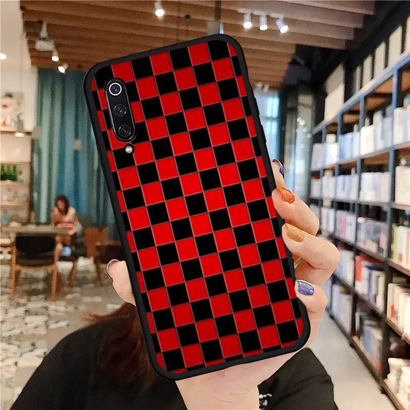 

Color checkerboard flame Phone Case For Xiaomi Redmi mi note 7 8t 9 9t 9s 8 10 10t 11 pro lite K20 max 3