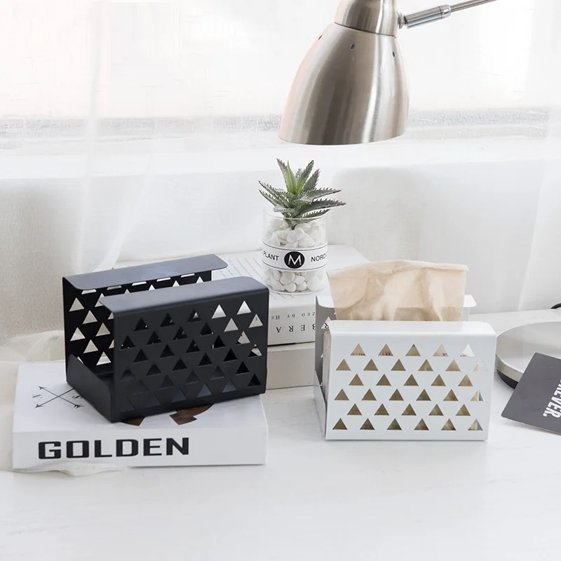 Nordic creative simple wrought iron living room dining paper tissue box personalized home decoration ornaments | Обустройство дома