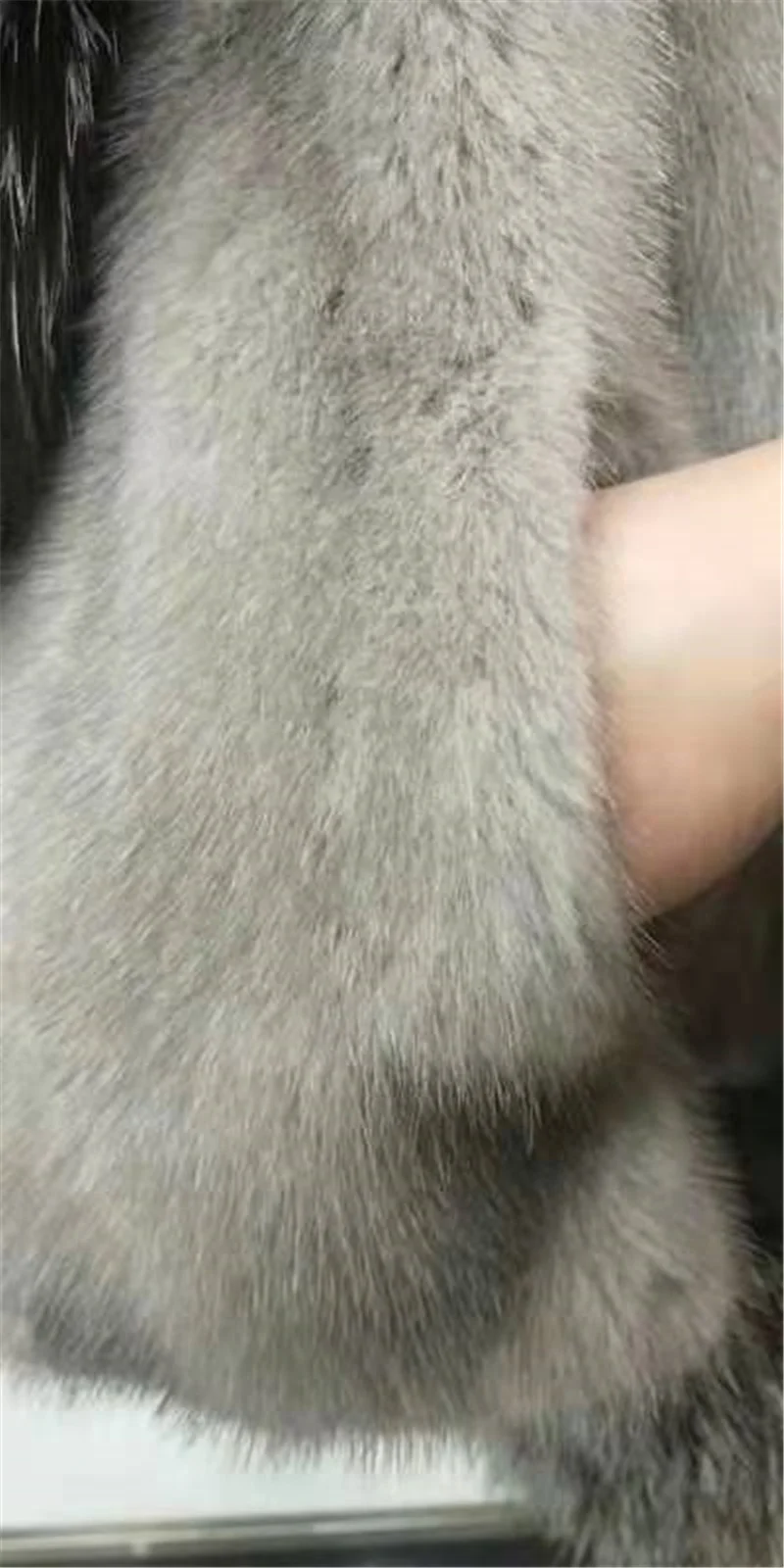 

2021 Winter Warm Coats Female Clothes Genuine Mink Fur With Real Red Fox Fur And Silver Fox Fur Jacket
