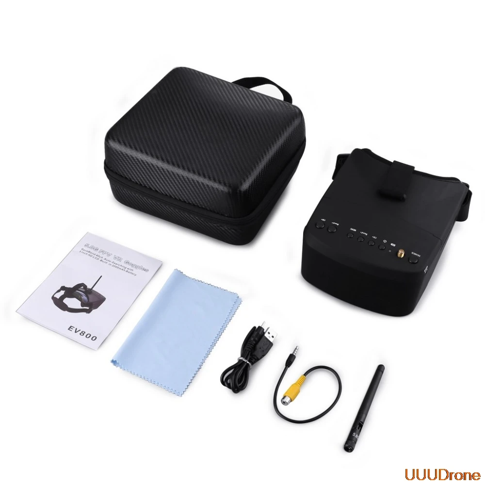 EV800 5 дюймов 800x480 fpv-видеоочки 5,8G 40CH Raceband авто-поиск со встроенными батарейками для FPV Racer Drone