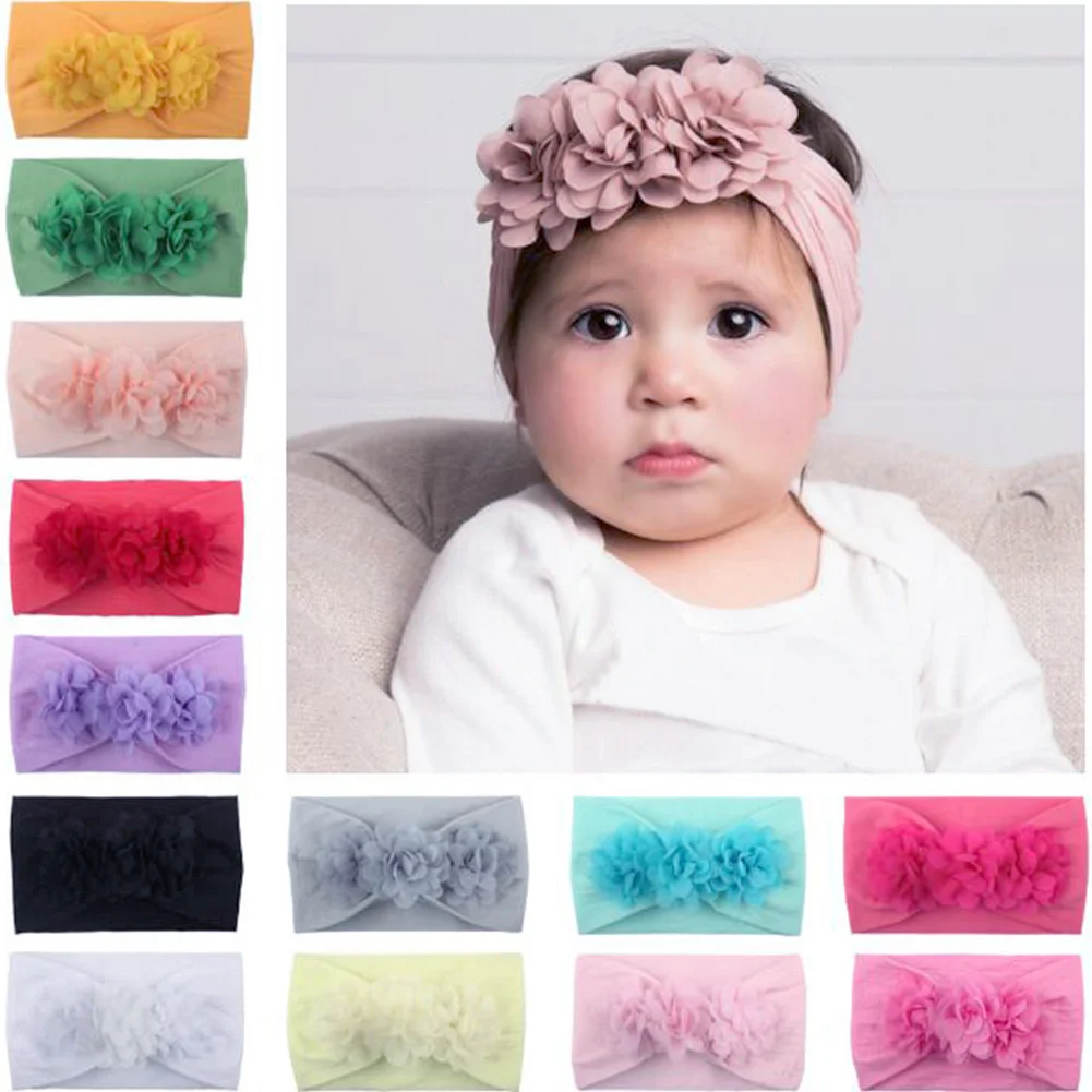 

Baby Elastic flower headband Headbands Hair Girls Bebe Bowknot Hairband Toddler Infants accessories set photography props