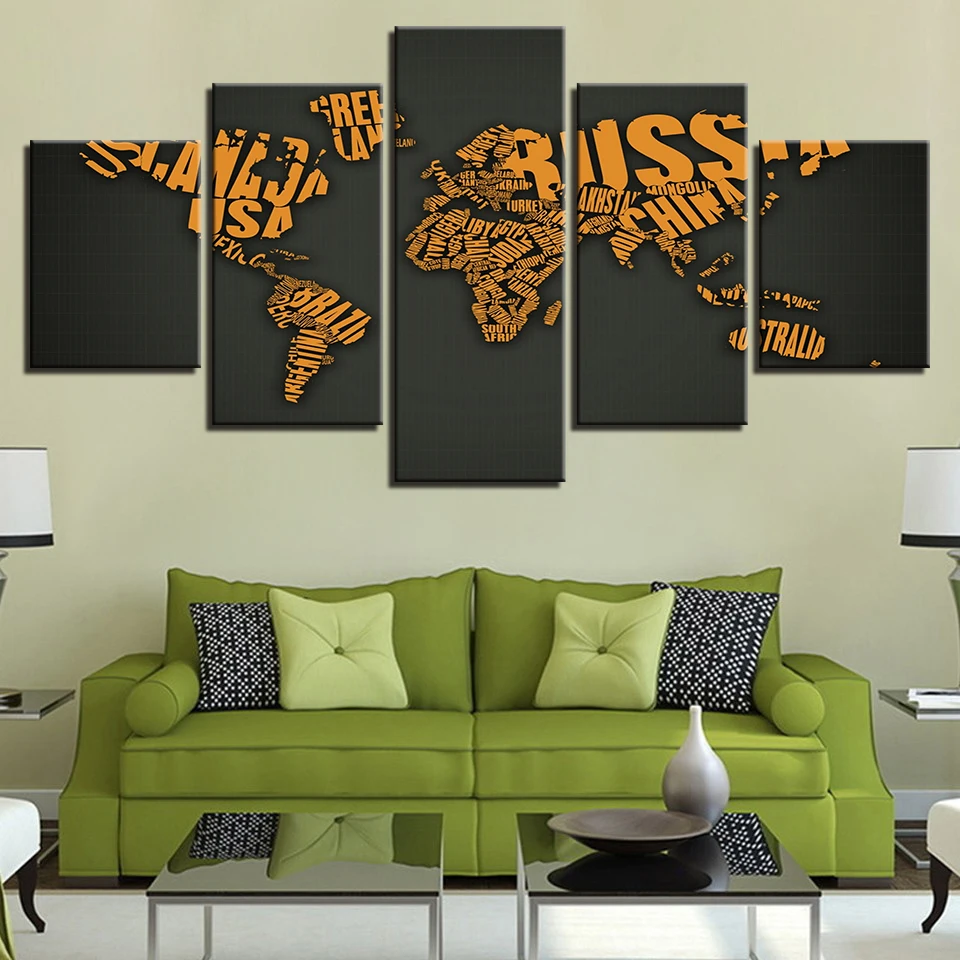 Абстрактная картина HD холст для гостиной настенный художественный постер 5 шт.