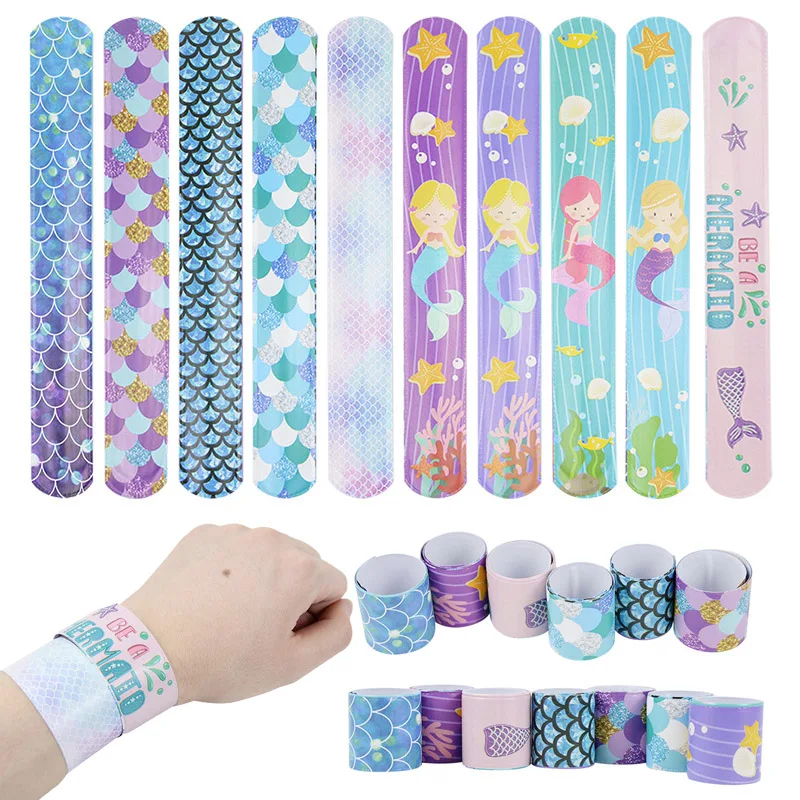 

10pcs Mermaid Clap Circle Little Mermaid Ocean Theme Birthday Party Decor Supplies Boy Girl Favor Clap Circle Toys Kids Gifts