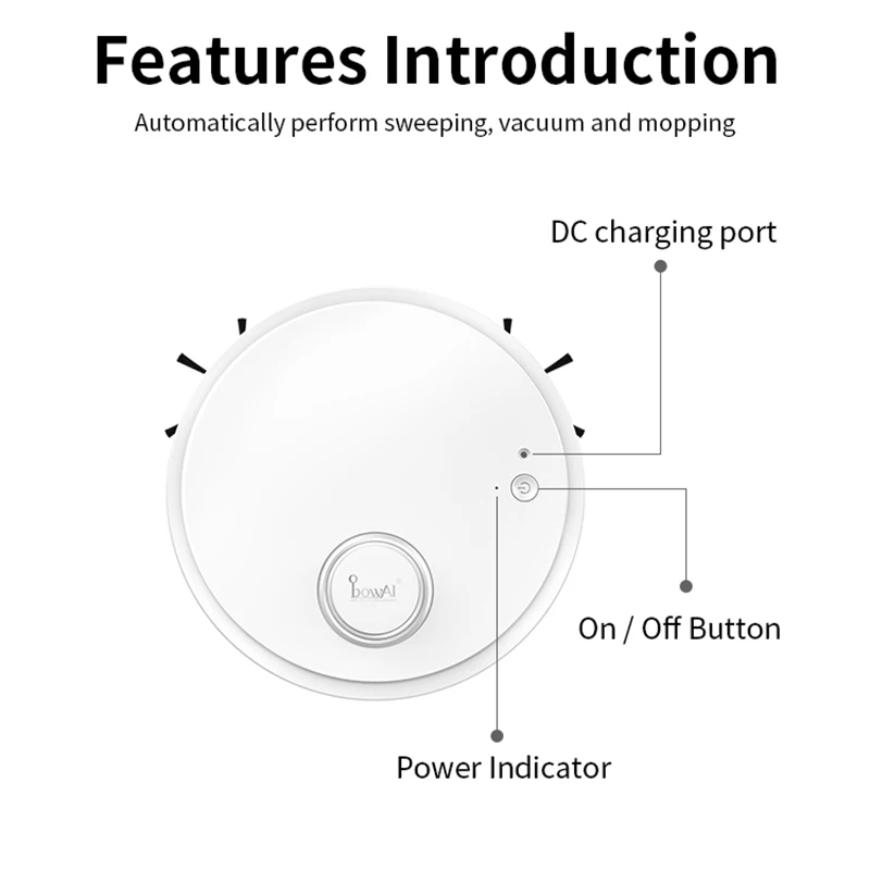 

Smart Robot Vacuum Cleaner Wireless 3-In-1 Rechargeable Floor Sweeping Cleaning Machine Wet and Dry Vacuum Cleaner For Home