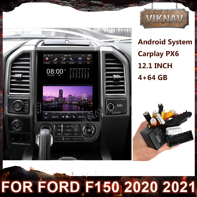 

Автомагнитола PX6 для Ford F150, 2020, 2021, android, стереоприемник, мультимедийный плеер, GPS-навигация, магнитофон, головное устройство 2DIN