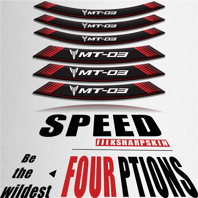 Наклейка на мотоцикл полосатый Логотип украшение для шин внутренний край