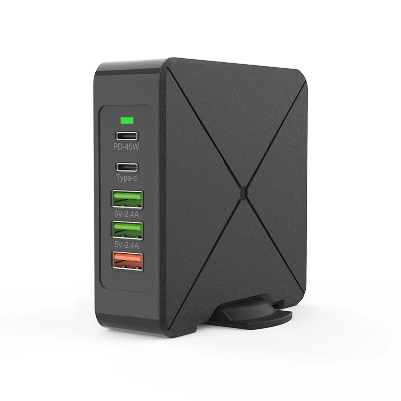 Зарядное устройство PD с 5 портами USB быстрая зарядка QC3.0 для iPhone Samsung Type C
