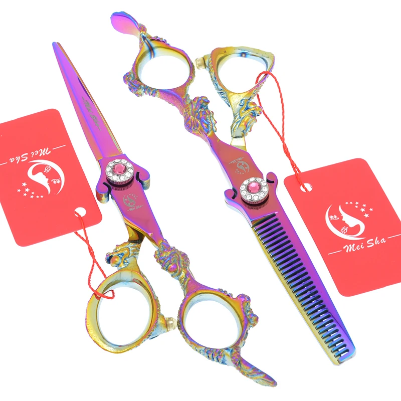 

Meisha 6 inch Japanese Steel Barber Hair Scissors Professional Hairdressing Cutting Thinning Shears Salon Styling Tools A0151A