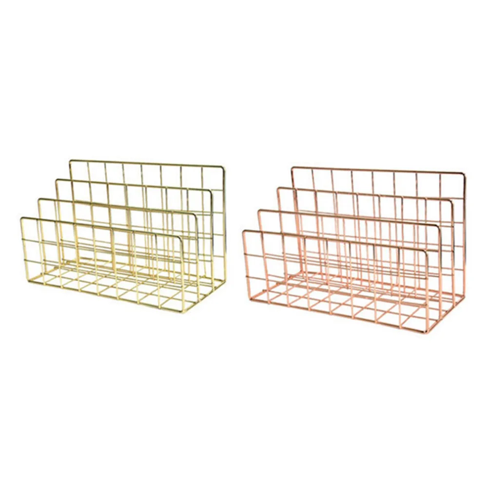 3 Layers Iron Book Magazine Document Storage Shelf Stand Dormitory Office Supply