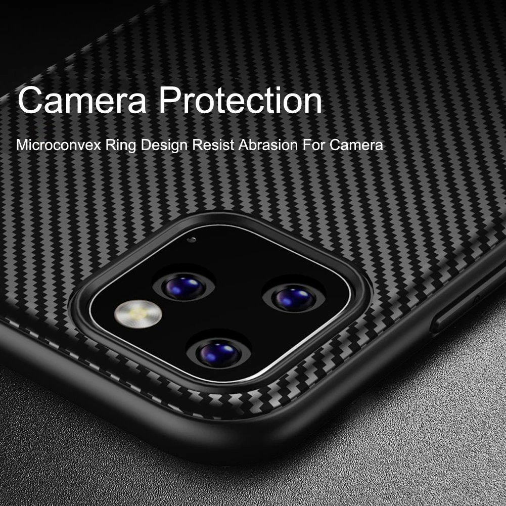 For Apple iphone 11 Pro Max Case Luxury Slim soft Protective back cover case for iPhone Carbon Fiber Armor shell | Мобильные