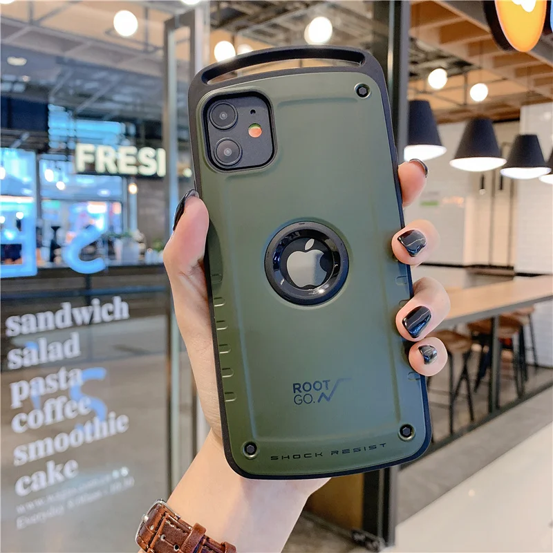 

luxury Hybrid Shockproof Case For iPhone 12 Pro Max Heavy Duty Armor Case For iPhone 11 X XS Max XR 8 7 Plus Hard Silicone Cover