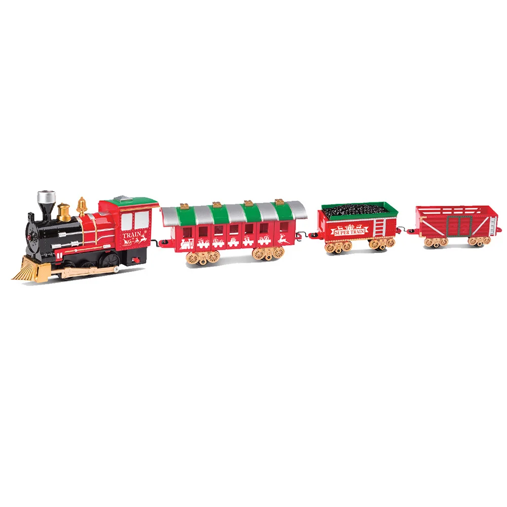 

Christmas Electric Rail Car Train Toy Children'S Electric Toy Railway Train Set Racing Road Transportation Building Toys