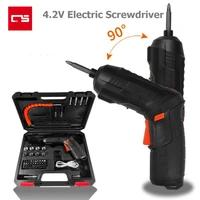 4 2v electric screwdriver set cordless drill usb rechargeable battery mini wireless power driver tools for repair assembly