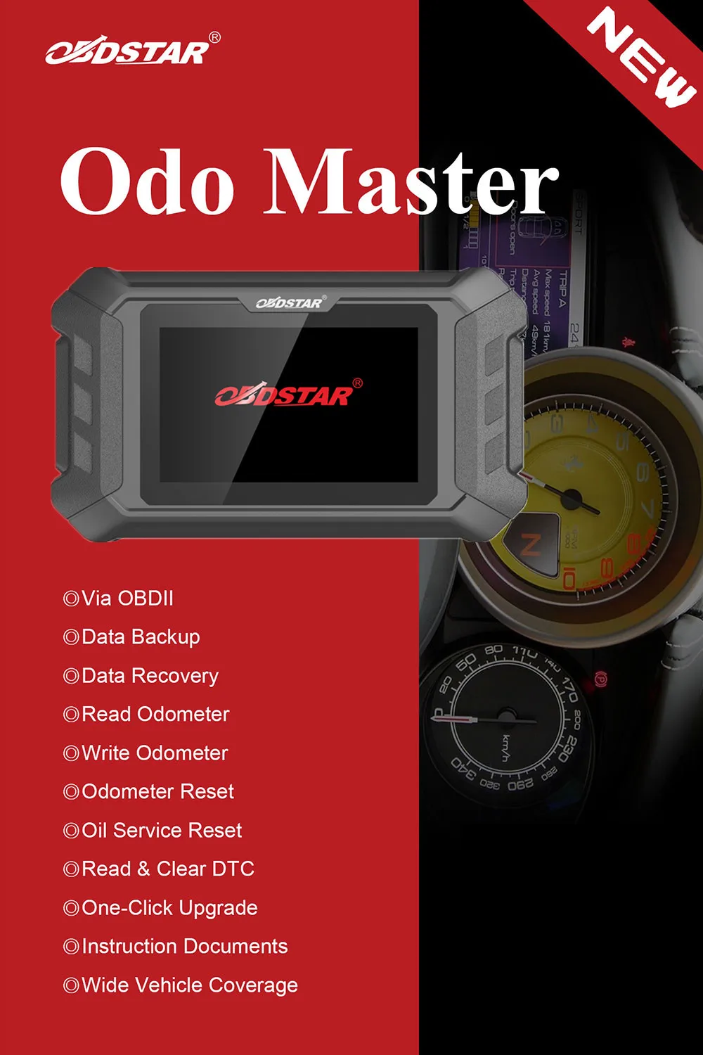 OBDSTAR ODO MASTER для регулировки одометра/OBDII и специальные функции покрывают больше моделей автомобилей, чем X300M бесплатное обновление онлайн