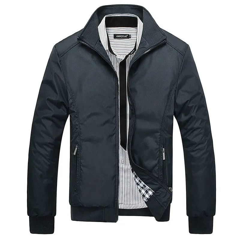 

Spring Autumn Casual Mens Jackets Plus Size 5XL jaqueta masculina Sportswear Bomber Jacket Mandarin Collar Jacket homme