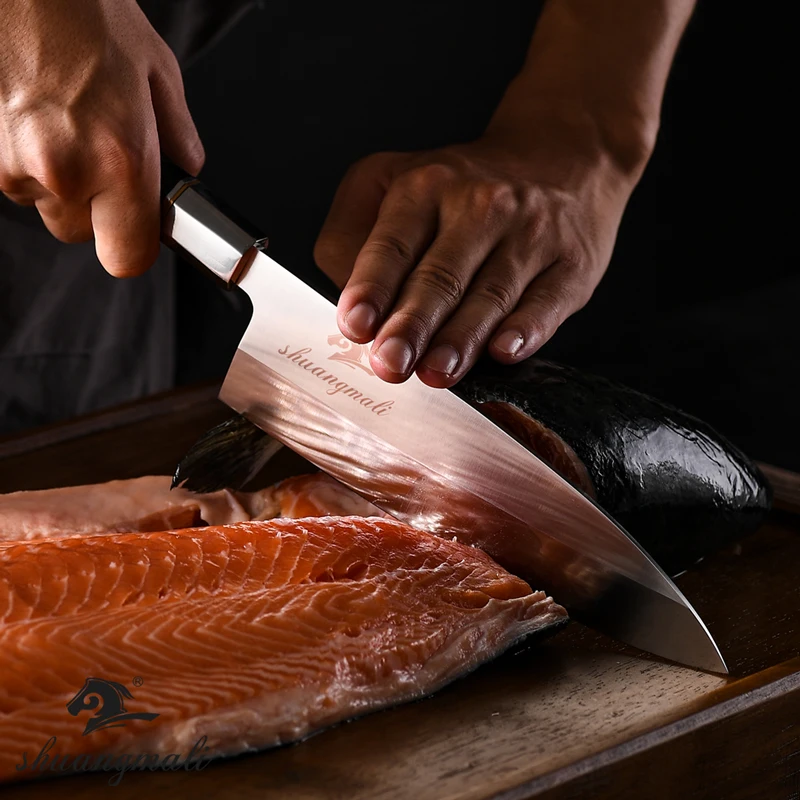 Японский Набор для филе лосося 5CR15 стальные ножи суши набор нарезки рыбы нож