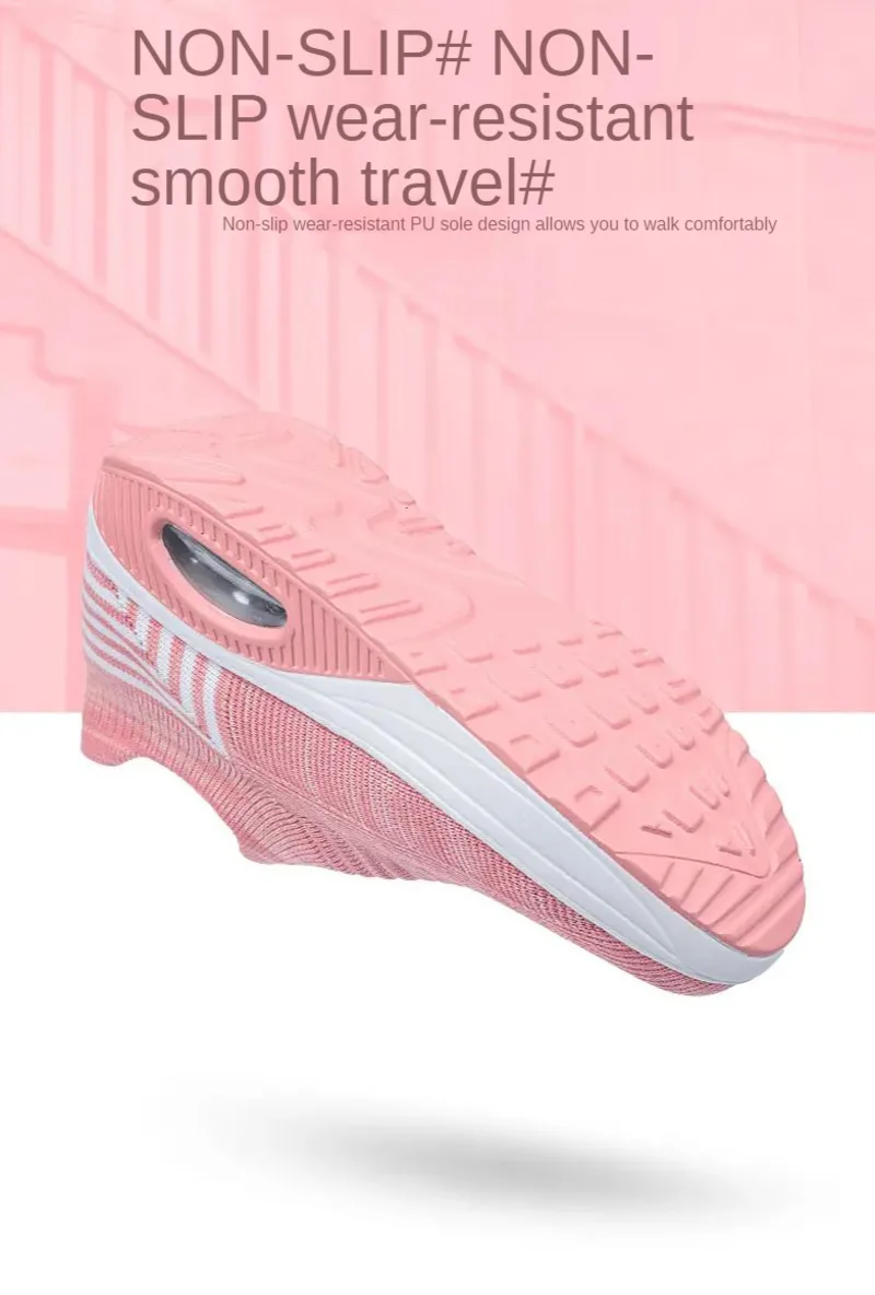 

Women Running Shoes Comfortable Breathable New Sock Top Rocking Shoes Large Size Women's Shoes with Air Cushion