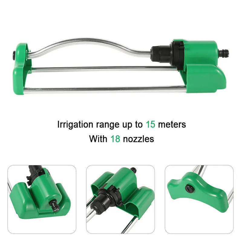 Осциллирующий спринклер для газона шланг полива сада 18 насадок большого | Дом и