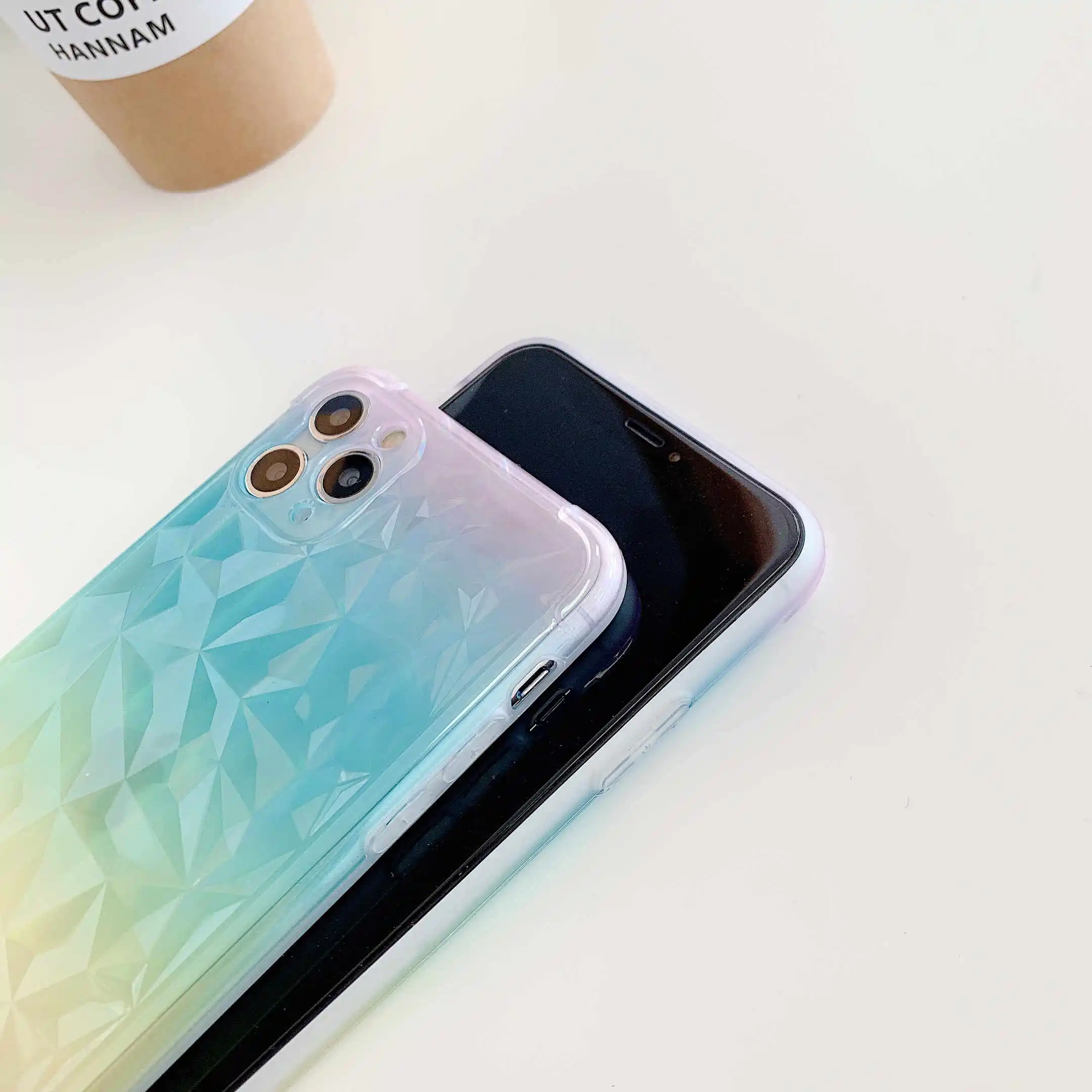 Алмазный Узор Радужный лазерный защитный чехол для i Phone 11 Pro 7 8 plus X XR XS Max Чехол