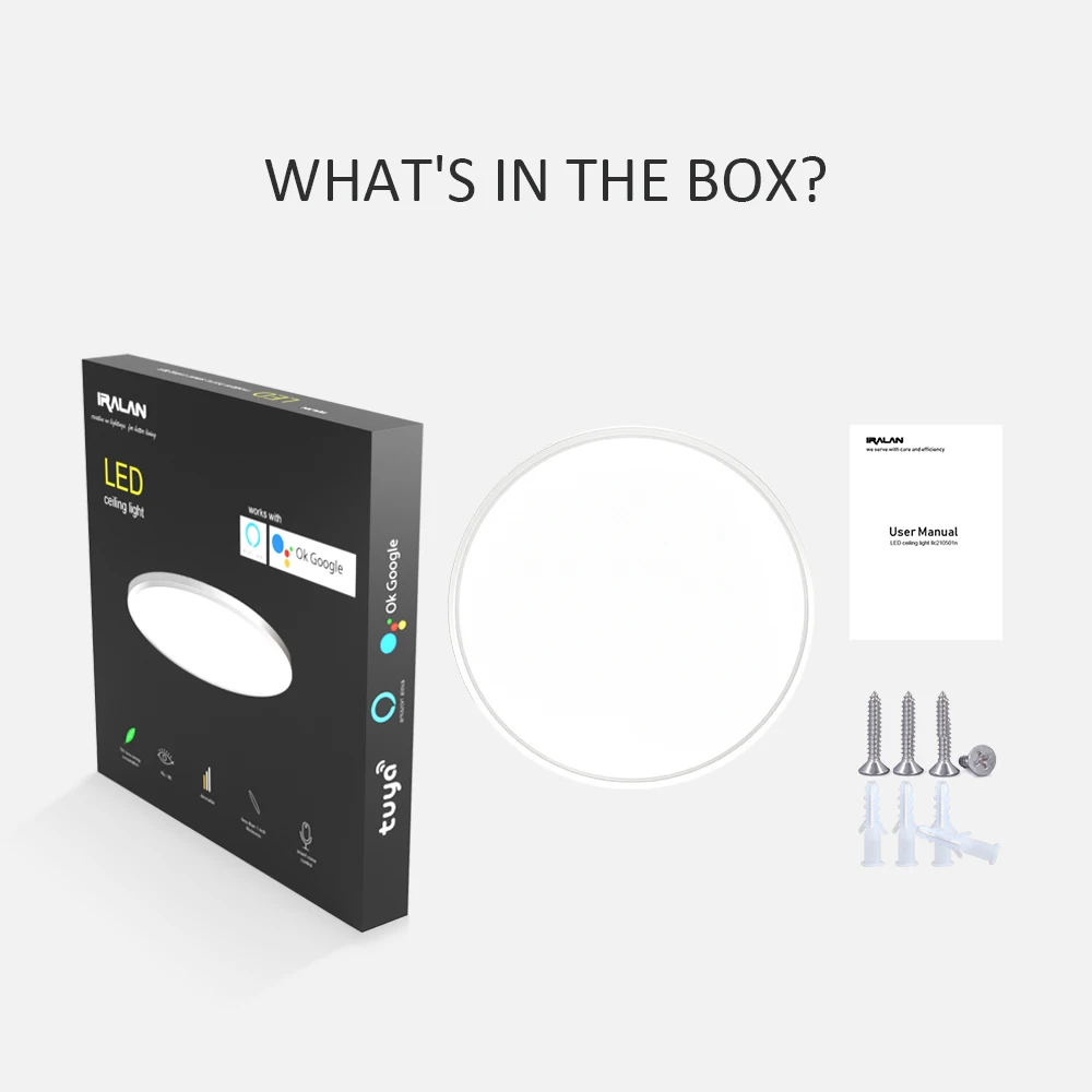 Современный светодиодный умный потолочный светильник Tuya WiFi с регулируемой