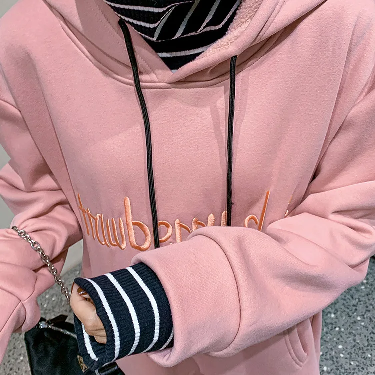 

Fashion print loose fit Hoodies Sweatshirts ladies Hooded Eelegant Maxi dress Vestidos