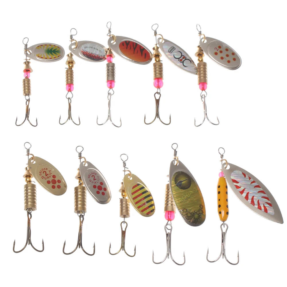 2 шт. вращающаяся блесна-ложка приманка для рыбной ловли металлическая с