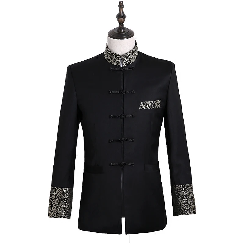 2019 Stage Costumes Men's Formal Suit Tang Chinese Style Wedding Groom's Clothing Performing Compere Wear VDB880 | Тематическая