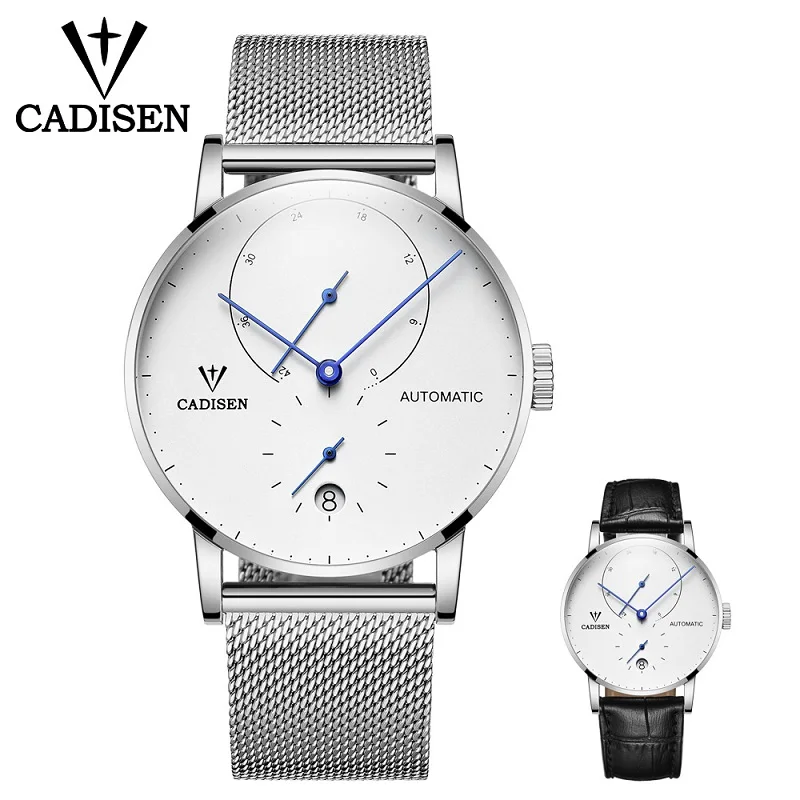 Мужские автоматические часы CADISEN роскошные механические в Военном Стиле для