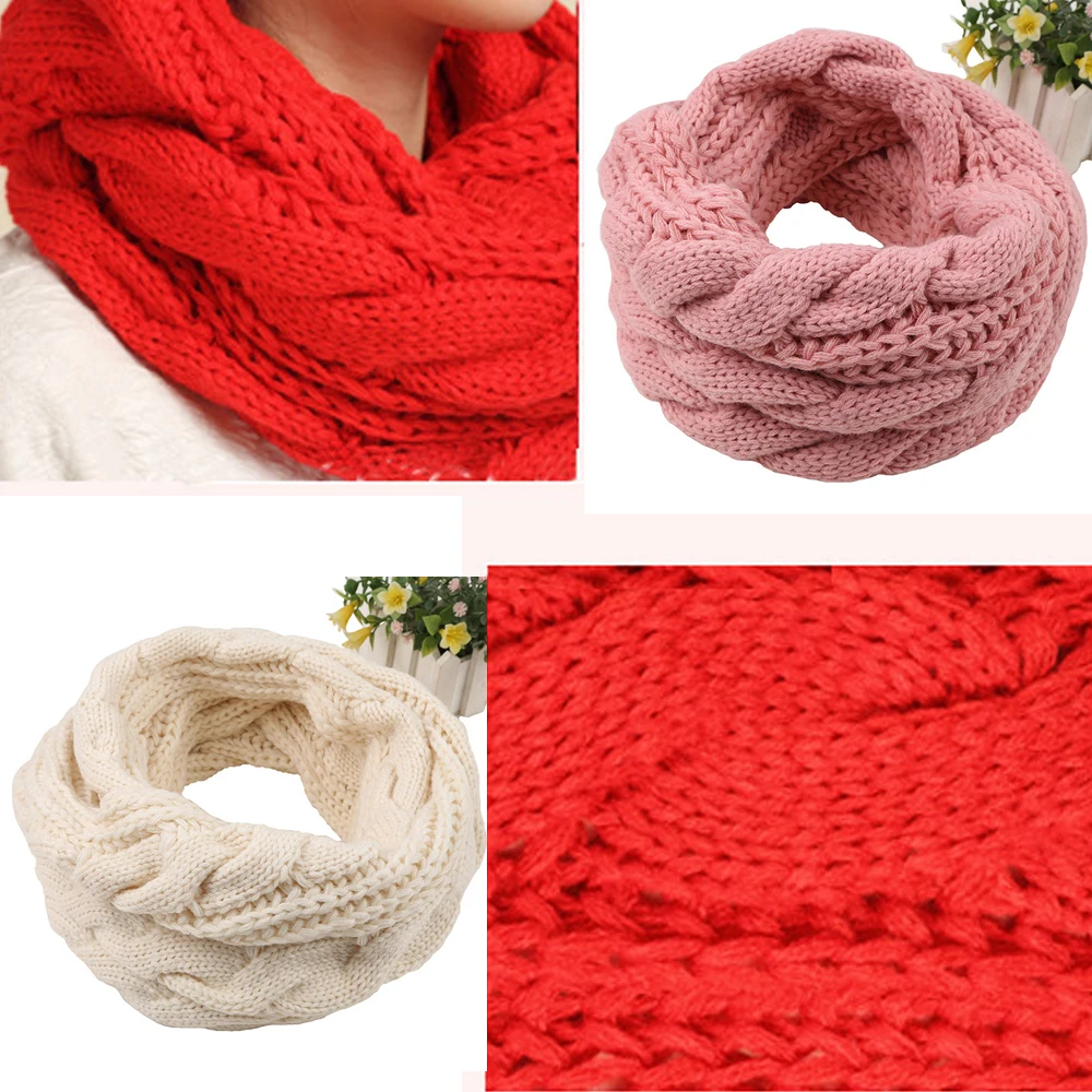 Meihuida зимний женский Повседневный милый мягкий вязаный теплый бесконечный