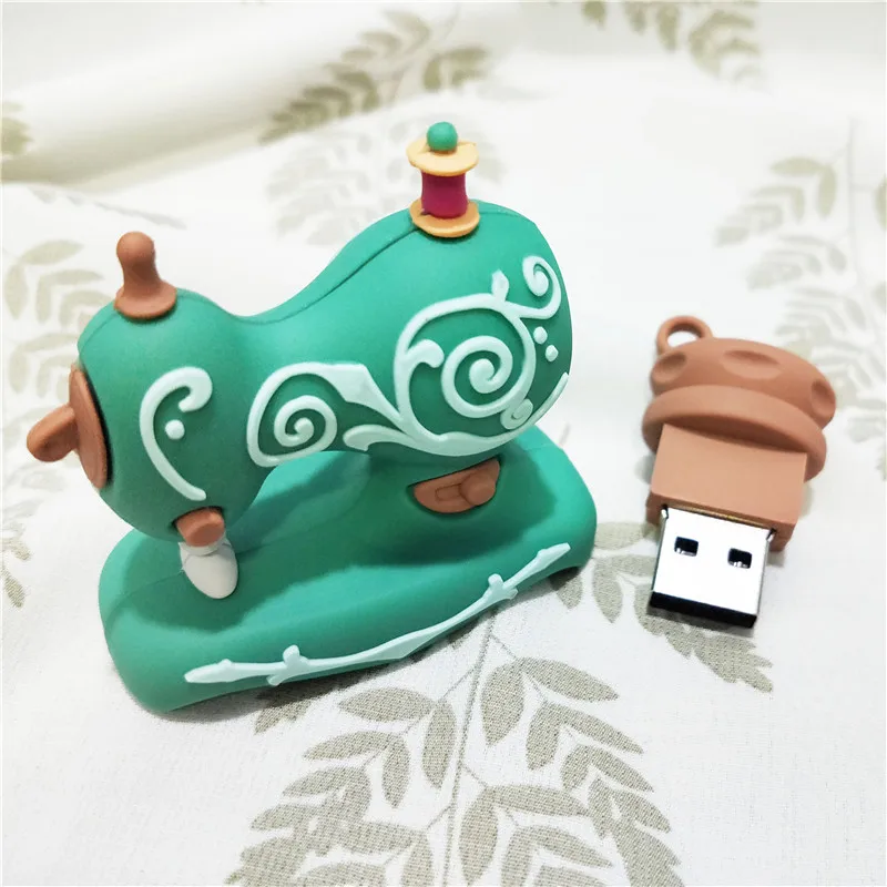 USB флеш-накопитель для швейной машины 32 ГБ 16 2 0 милый мультяшный 64 8 4 Гб мини-флешка