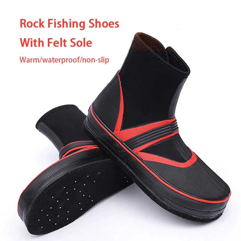 Теплые водонепроницаемые Нескользящие ботинки для рыбалки размеры 38-45 ткань