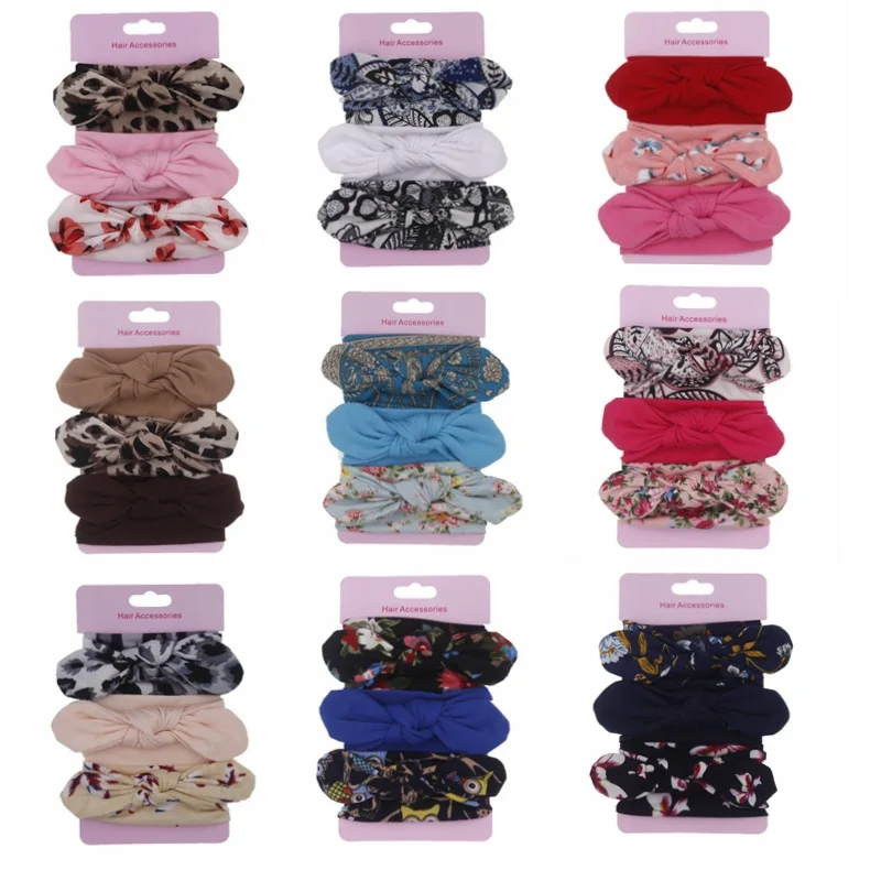 

fashion baby headband Newborn Bowknot knotted rabbit ears hairband children's photo cute headwear hair accessories 3pcslot