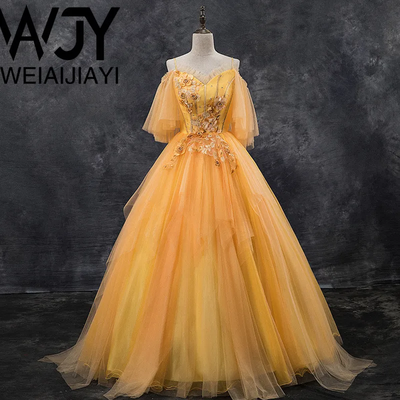 Настоящий образец оранжевого корсета Корсет на тонких бретелях бальное платье с