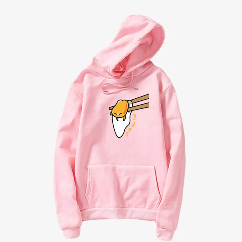 Gudetama Lazy Egg Yolk забавные толстовки в японском стиле Харадзюку милые женские Женская