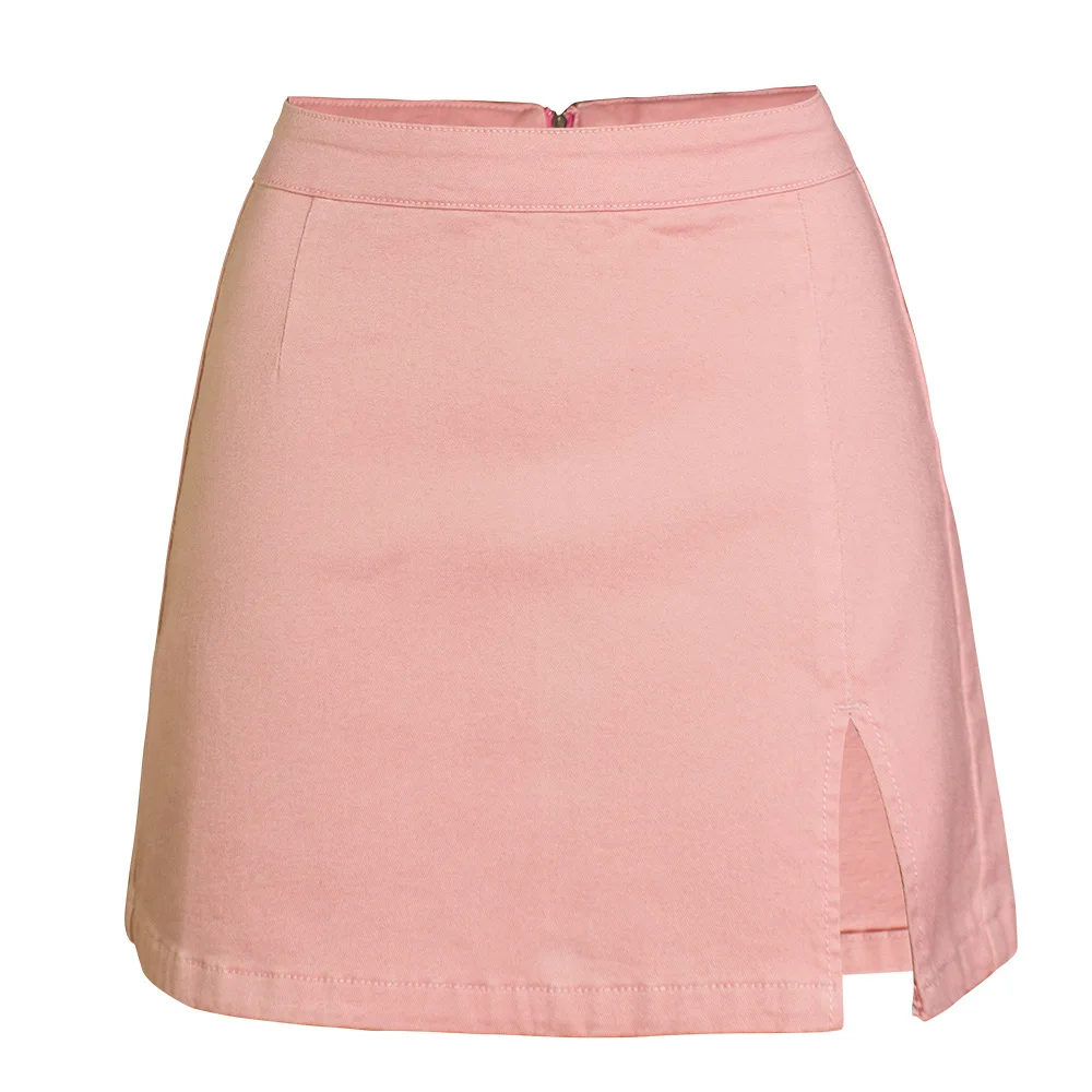 

cross-border ladies amazon dichromatic package hip skirt in Europe and the us open fork lady bust skirt of tall waist