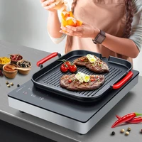 kbxstart barbecue plate korean style non stick cooker iron plate bbq grill maifan stone bbq pot without oil fume outdoor picnic