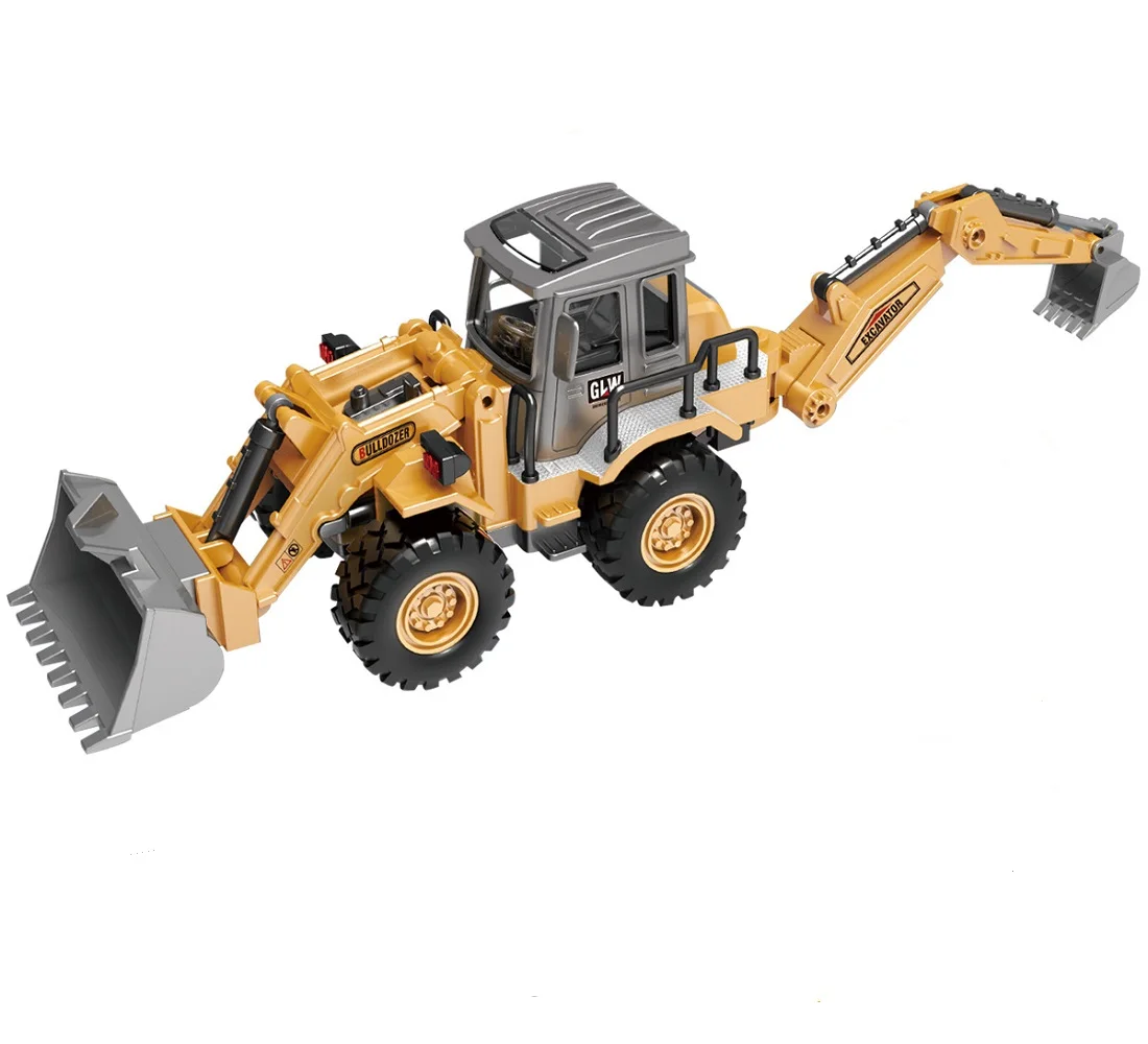 

Children Classic Toys 1:55 High Simulation Alloy Engineering Shovel Earth Car Excavator 2 in 1 For Boy Christmas Birthday Gift