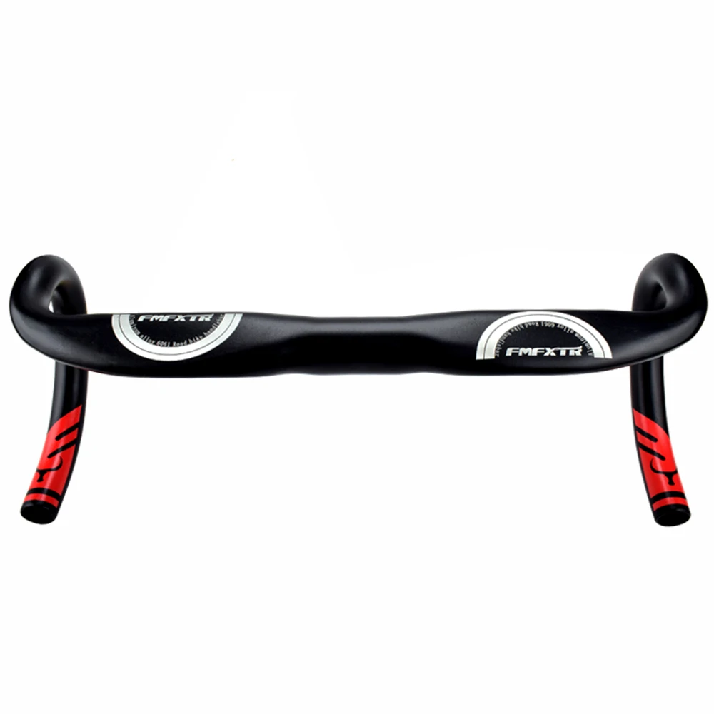 

FMFXTR Ultralight road bike curved handle broken wind bike aluminum alloy handlebar folding dead speed 31.8 * 420mm curved handl