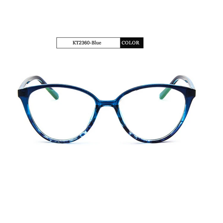 Blue KOTTDO, модные женские очки кошачий глаз, оправа, мужские Оптические очки, ретро очки, компьютерные очки, прозрачные очки - Цвет оправы: Blue
