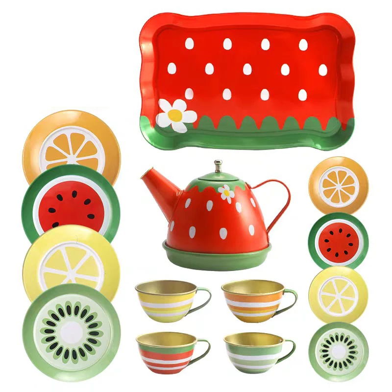 Детский чайный набор с имитацией игровой домик для девочек жестяной