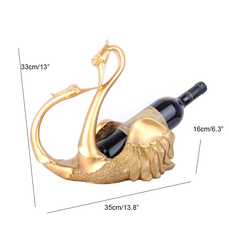 Европа смолы Золотая пара модель лебедя винный шкаф украшения золотой Лебедь