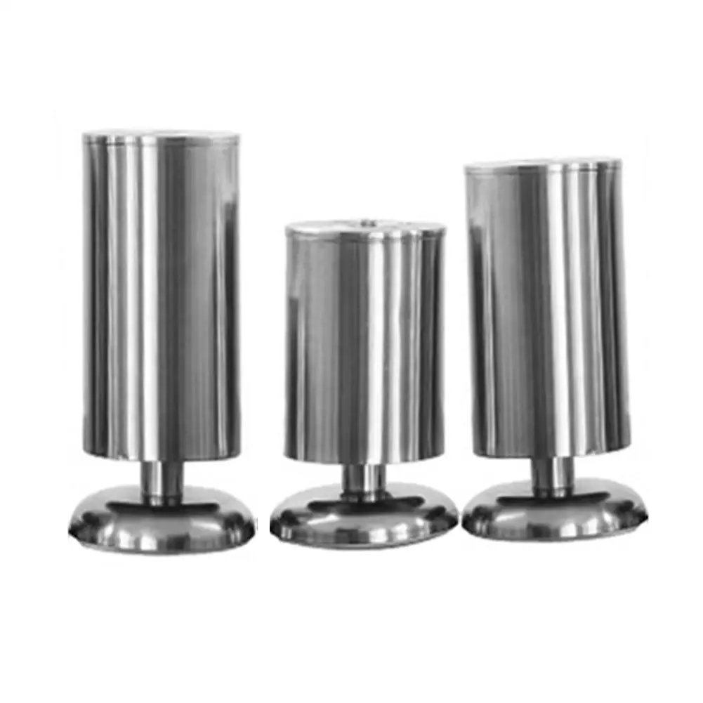 

Adjustable Furniture Legs Stainless Steel Round Tube Adjustable Kitchen Table Sofa Metal Foot With Screws Home Hardware Office