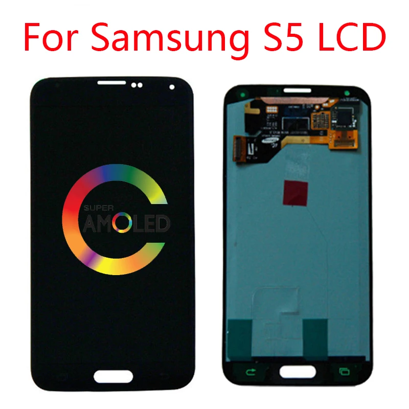 Для Samsung Galaxy S5 SM-G900 G900 i9600 G900R G900F G900H ЖК-дисплей Замена дигитайзер в сборе AMOLED 5 1