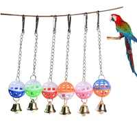 204cm cute parrot toys pet bird parakeet climb bite chew with hanging swing bell ball pet supplies