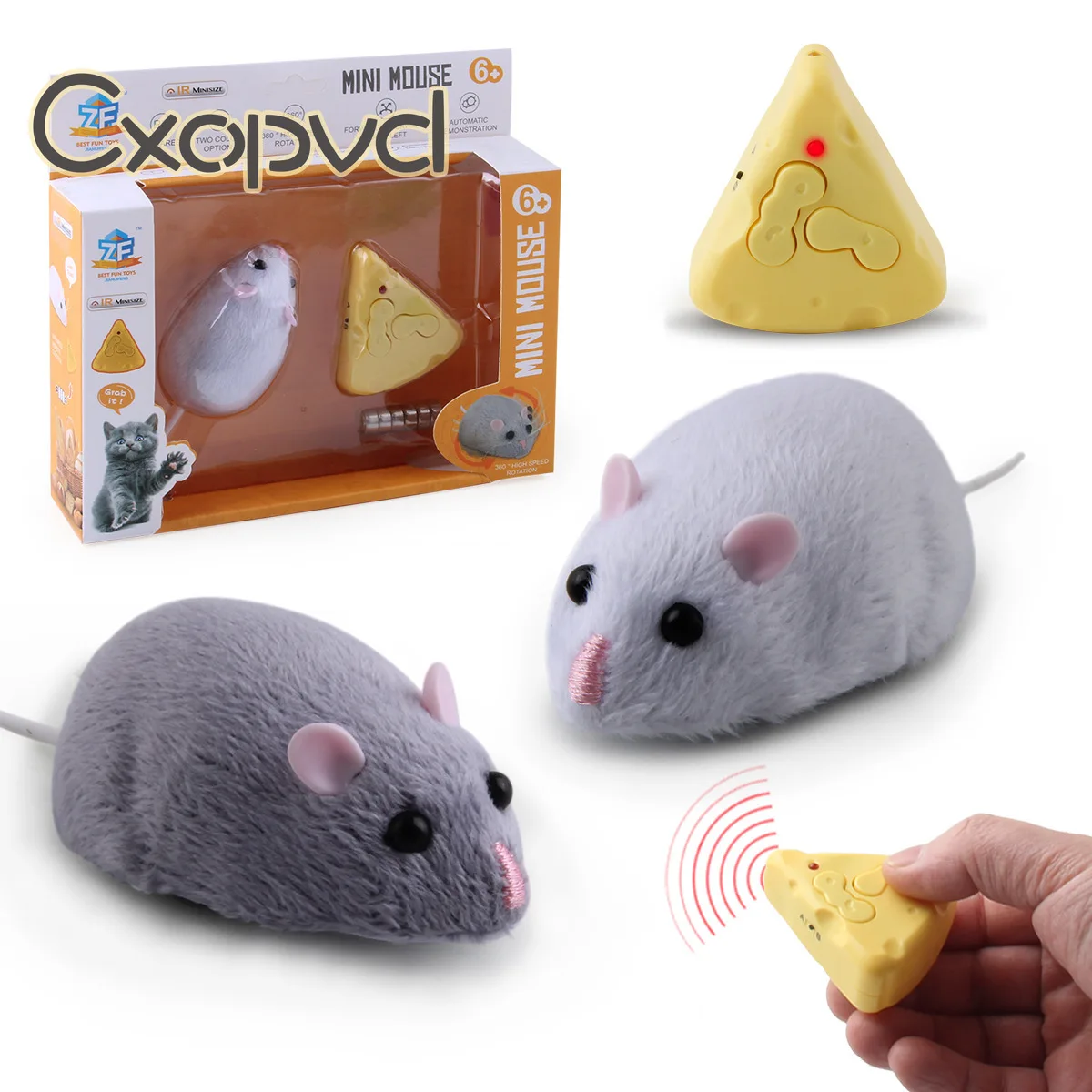 

Wireless Remote Control Mock Fake Rat Mouse Mice RC Toy Prank Joke Scary Trick Bugs for Party and For Cat Puppy Funny Toy