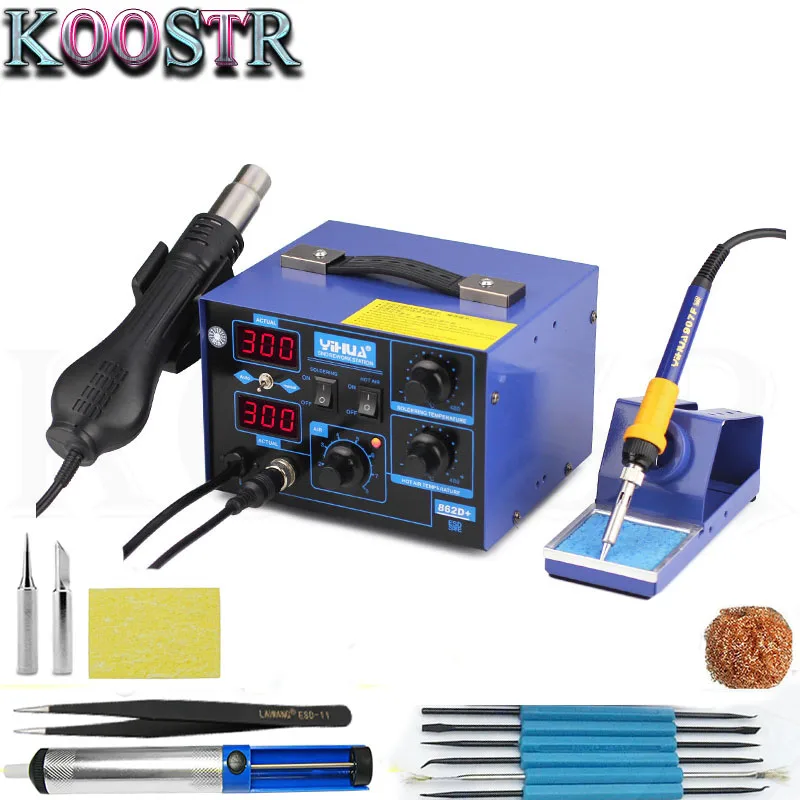 Антистатическая паяльная станция YIHUA 862D + 720 Вт с постоянной температурой